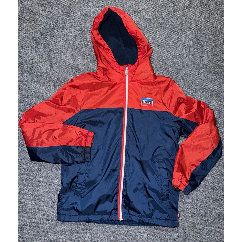 Levi's Boys Color-Block‎ Fleece-Lined Hooded Windbreaker Jacket